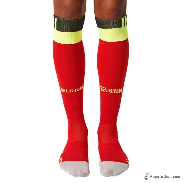 Calcetines Bélgica Replica Segunda Ropa 2016 Rojo